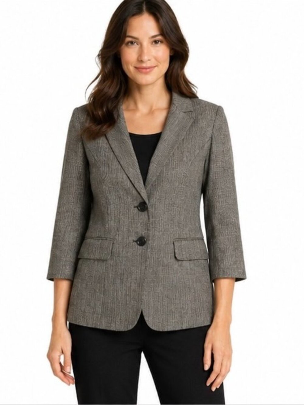 The Limited Women's Gray Pinstripe Blazer‎ Jacket size